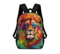 sinyumoney Cool Lion Painting School Backpack for Girls Backpack Water Repellent Casual Daypack Lightweight Rucksack Boy Girl School Backpack 17inch