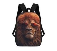 sinyumoney Cool Lion Sunglasses Rucksack Large Lightweight Casual Backpack for Campus Outdoor Travel Sports 17inch