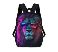 sinyumoney Cool Lion with Sunglasses Backpack School Bag Rucksack Casual Daypacks School Work Travel Bag for Girl, Teen Girls 17inch