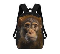 sinyumoney Cool Monkey Portrait Backpack School Work Laptop Backpack Rucksack Bag for Men, Women & Teenage Boys 17inch
