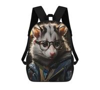 sinyumoney Cool Opossum Animals School Backpack Schoolbags For Girls Boys Backpack With Pocket Fashion School Bag Kids Backpack 17inch
