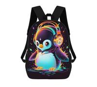 sinyumoney Cool Penguin School Backpack 3D Printed Children's 17inch Backpacks Bag Bookbag for Kids Boy Girl Book Bags Kids School Bag Travel Rucksacks