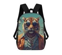 sinyumoney Cool Tiger Backpack for School 3D Printed Boys Girls School BagChildren Bookbag Travel Rucksack 17inch