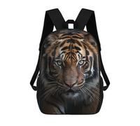 sinyumoney Cool Tiger Portrait Rucksack Fashion Stationery Backpack Waterproof Casual Daypacks for Men, Women & Teenage Boys 17inch