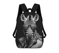 sinyumoney Cool Zebra Modern Black Rucksack Water Resistant Computer Rucksack for Campus Outdoor Travel Sports 17inch