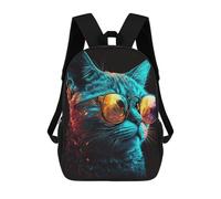 sinyumoney CoolCatNumeroDos Backpack School Bag School Secondary High School College Backpack Travel for Boys/Girls/Teenagers 17inch
