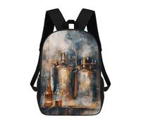 sinyumoney Copper Brewing Stills Backpack Kids School Backpack School Bag 3D Printed Fashion School Bag for Boys Elementary And Middle School Student 17inch