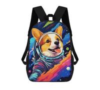sinyumoney Corgi Astronaut in Space -2 Rucksack Business Laptop Rucksack Bag Unisex Casual Daypack for Girls Boys Teenage 17inch