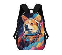 sinyumoney Corgi Astronaut in Space -29 Backpack School Daypacks Business Backpack Water Resistant Bookbag for Camping Outdoor Adventures And Daily Travel 17inch