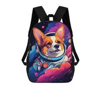 sinyumoney Corgi Astronaut in Space -30 School Backpack Large School Backpack for Boys for Campus Outdoor Travel Sports 17inch