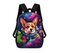 sinyumoney Corgi Astronaut in Space -8 Backpack School Lightweight Airport College Students Back Pack for Girl, Teen Girls 17inch