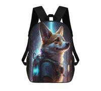 sinyumoney Corgi Dog 2 Kids' Backpack 3D Printing School Bag Boys Cool Daypacks Casual Knapsack Fun Back Bag for Kids And Teenager 17inch