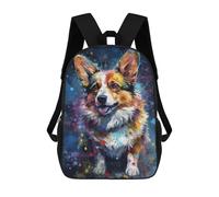 sinyumoney Corgi Dog Painting Rucksack Fashion Stationery Backpack Waterproof Casual Daypacks for Men, Women & Teenage Boys 17inch