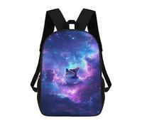 sinyumoney Corgi in Space Wallpaper Backpacks, Kids Backpack Student School Bag 3D Printed Travel Backpacks Fashion Accessory Backpack Children Waterproof School Bags 17inch