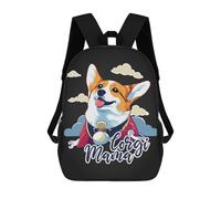 sinyumoney Corgi Mama Funny Dog Mom School Backpack School Secondary High School College Backpack Travel for Men, Women & Teenage Boys 17inch
