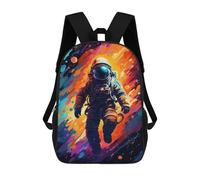 sinyumoney Cosmic Astronaut Adventure-1 3D Printed 17inch School Bag Children's School Backpack Travel Backpacks Casual Fashion Bag for Kids School Students