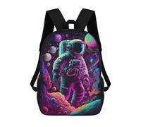 sinyumoney Cosmic Astronaut Adventure School Backpack Business Laptop Rucksack Bag Unisex Casual Daypack for Men, Women & Teenage Boys 17inch