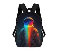 sinyumoney Cosmic Astronaut Art Print School Backpack Lightweight Airport College Students Back Pack for Boys/Girls/Teenagers 17inch