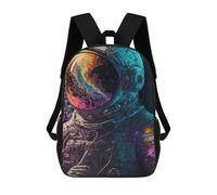 sinyumoney Cosmic Astronaut Artwork Kids Backpack, Backpack School Bag, Backpacks Kids School 3D Printed School Bags for Elementary And Middle School Students Teens Birthday Gift 17inch