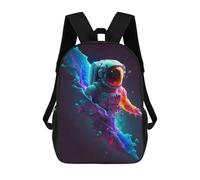 sinyumoney Cosmic Astronaut Butterfly Children's Backpacks School 3D Printed Bag Bookbag for Kids Travel Rucksacks Boy Girl Book Bags Kids School Bag 17inch