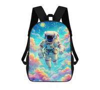 sinyumoney Cosmic Astronaut Journey-1 Backpacks 3D Printed 17inch Kids School Backpack Outdoor Casual Daypack Casual Travel Bags for Middle School Students