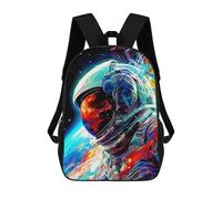 sinyumoney Cosmic Astronaut Journey-3 Backpack School Fashion Stationery Backpack Waterproof Casual Daypacks for Men, Women & Teenage Boys 17inch