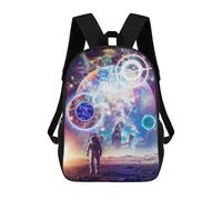 sinyumoney Cosmic Astronaut Journey Kids Backpacks,3D Personalized School Bookbags for Boys Girls Large Schoolbags Casual Daypack 17inch