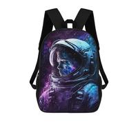 sinyumoney Cosmic Astronaut Portrait-7 Backpack School Bag Rucksack Casual Daypacks School Work Travel Bag for Teenage Girls Boys Women Men 17inch