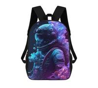 sinyumoney Cosmic Astronaut Portrait Children's School Backpack 3D Printed for Kids Travel Rucksacks Book Bags for Boys Elementary School Students 17inch