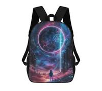sinyumoney Cosmic Beam Backpack School Bag Lightweight Schoolbag Dayback Bookbag College for Girl, Teen Girls 17inch