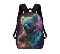 sinyumoney Cosmic Bear Astronaut Backpacks 3D Printed Kids School Backpack Outdoor Casual Daypack Fashion Casual Children Backpacks Cute Travel Bags 17inch