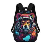 sinyumoney Cosmic Bear Astronaut School Bags Rucksack Casual Daypacks School Work Travel Bag for Teenage Girls Boys Women Men 17inch