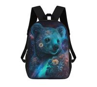 sinyumoney Cosmic Bear Fantasy Art Print Backpack School Bag Lightweight Airport College Students Back Pack for Teenage Girls Boys Women Men 17inch