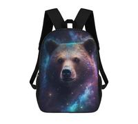 sinyumoney Cosmic Bear Portrait-12 Backpack School High Secondary School Bags Casual Backpack for Men, Women & Teenage Boys 17inch