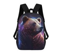 sinyumoney Cosmic Bear Portrait-13 School Backpack Lightweight Schoolbag Dayback Bookbag College for Camping Outdoor Adventures And Daily Travel 17inch