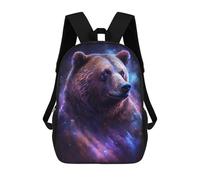 sinyumoney Cosmic Bear Portrait-18 Backpack School Large Water Resistant Laptop Backpack for School/Work/Travel 17inch