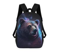 sinyumoney Cosmic Bear Portrait-19 School Backpack High Secondary School Bags Casual Backpack for Girl, Teen Girls 17inch