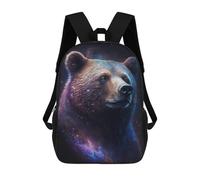 sinyumoney Cosmic Bear Portrait Artwork-2 Backpack School Water Resistant Travel Backpack Computer Bag - Perfect for Travel, Work And Daily Use 17inch