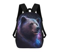 sinyumoney Cosmic Bear Portrait Artwork-3 Backpack School Bag Computer Rucksack for School/Work/Travel for Camping Outdoor Adventures And Daily Travel 17inch