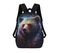 sinyumoney Cosmic Bear Portrait School Bags Water Resistant Travel Backpack Computer Bag for Teenage Girls Boys Women Men 17inch