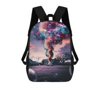 sinyumoney Cosmic Bubble Storm Backpack Schoolbags for Boys Girls Casual Sport Daypack Elementary Primary Large Capacity Bookbags 17inch