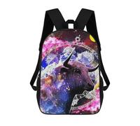 sinyumoney Cosmic Bull Art Print Backpack Cartoon Plush Bag, 3D Backpack for Kids School Bag Birthday Gift Idea for Boys And Girls 17inch