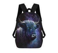 sinyumoney Cosmic Bull Painting-2 Rucksack School Secondary High School College Backpack Travel for Campus Outdoor Travel Sports 17inch