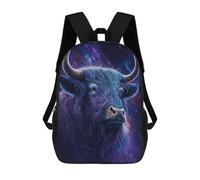 sinyumoney Cosmic Bull Painting School Backpack High Secondary School Bags Casual Backpack for Girl, Teen Girls 17inch