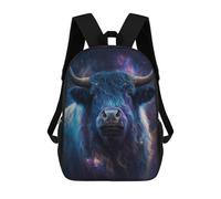 sinyumoney Cosmic Bull Portrait Backpack School Bag Lightweight Airport College Students Back Pack for Teenage Girls Boys Women Men 17inch