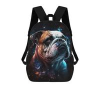 sinyumoney Cosmic Bulldog Portrait-10 School Backpack Water Resistant Travel Backpack Computer Bag for Men, Women & Teenage Boys 17inch