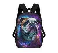 sinyumoney Cosmic Bulldog Portrait-3 Backpack School Large School Backpack for Boys for Teenage Girls Boys Women Men 17inch