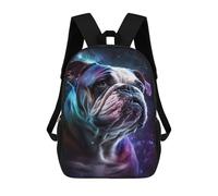 sinyumoney Cosmic Bulldog Portrait-7 Backpack School Daypacks Business Backpack Water Resistant Bookbag for Camping Outdoor Adventures And Daily Travel 17inch