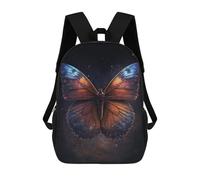 sinyumoney Cosmic Butterfly Art Print-2 Backpack School Bag Fashion Stationery Backpack Waterproof Casual Daypacks- Perfect for Travel, Work And Daily Use 17inch