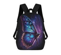 sinyumoney Cosmic Butterfly Art Print-2 Backpack School Bag Fashion Stationery Backpack Waterproof Casual Daypacks- Perfect for Travel, Work And Daily Use 17inch